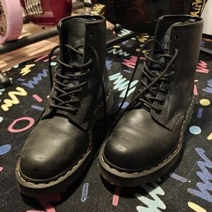 Dr. Martens 1460 Slip Resistant Leather Lace up work shoes non-slip